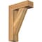 Ekena Millwork Traditional Block Rough Sawn Bracket w/ Offset Brace, Western Red Cedar, 6"W x 18"D x 26"H BKT0604X18X26TRA05RWR - alternate 1
